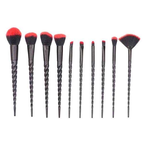 Power Black Unicorn 10 Pcs Makeup Brush Set - Uncommongifts.in